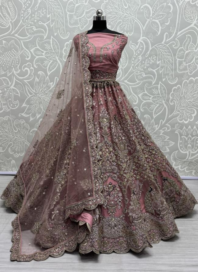 Heavy Net Purple  Embroidery Work Lehenga Choli